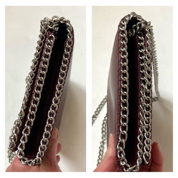 NWT Chelsea28 Burgundy Stem Clutch Crossbody - Picture 11 of 15